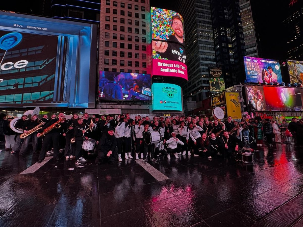 Sonic Sensation Oslo spiller på Times square, januar 2025.