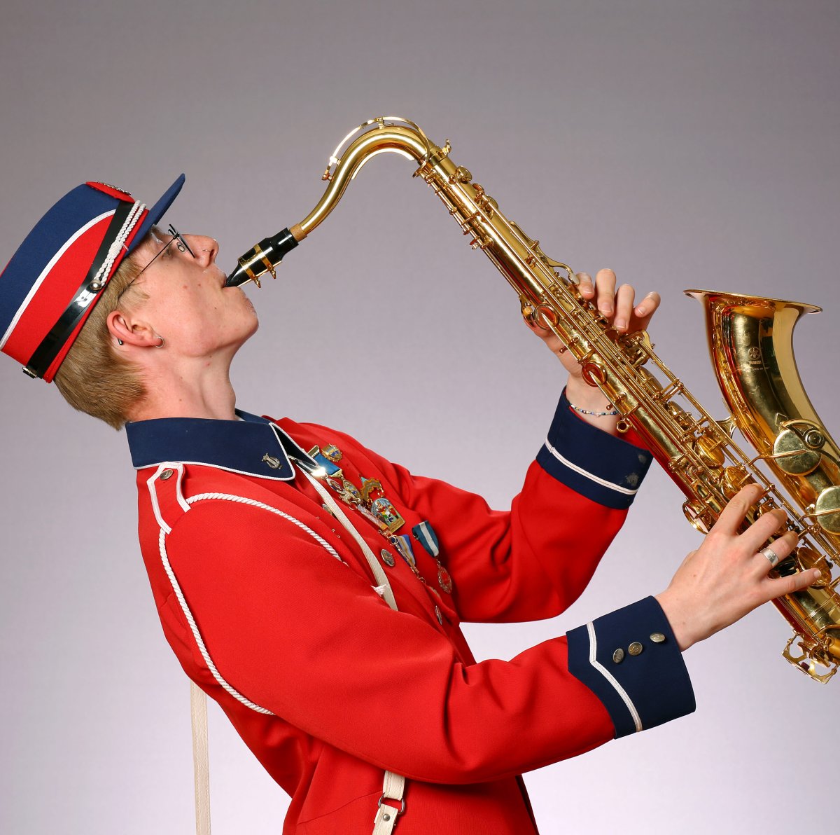 Dedikerte musikanter i Kjelsås skoles musikkorps Saksofonist i Kjelsås skoles musikkorps