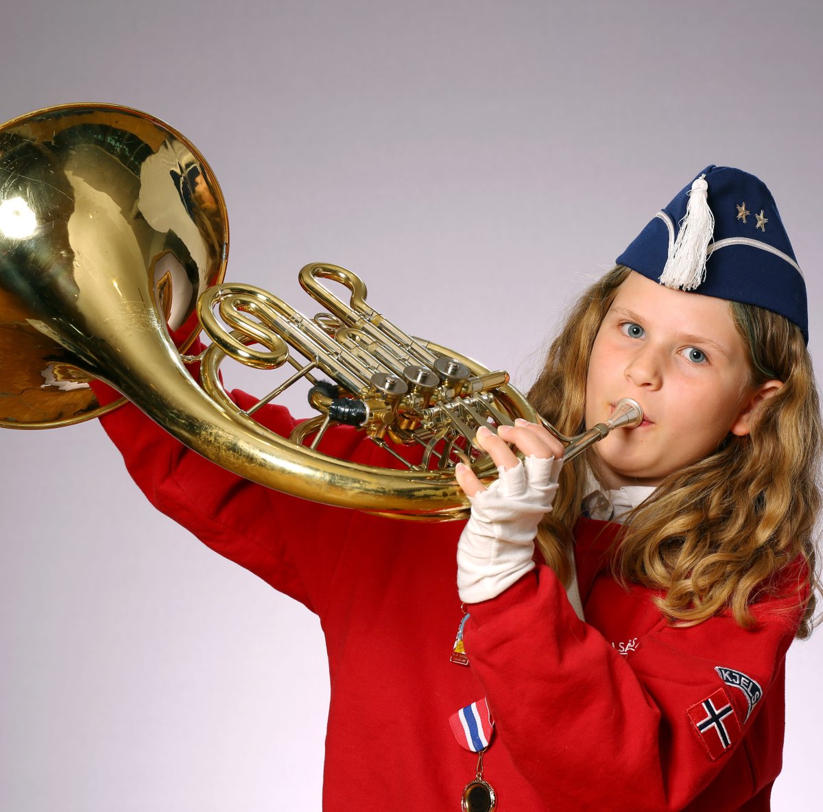 Ivrige juniormusikanter i Kjelsås skoles musikkorps Juniormusikant i Kjelsås skolekorps