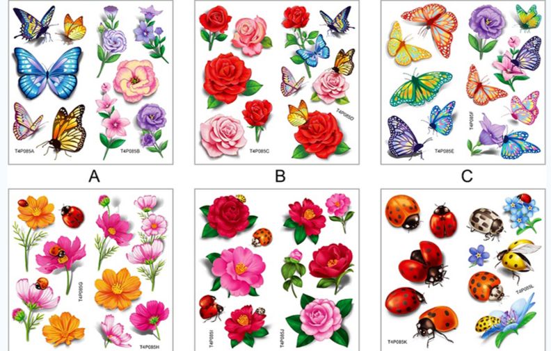 Tatoveringer fra Extra Leker, som barn kan få på Kjelsås skoles loppemarked